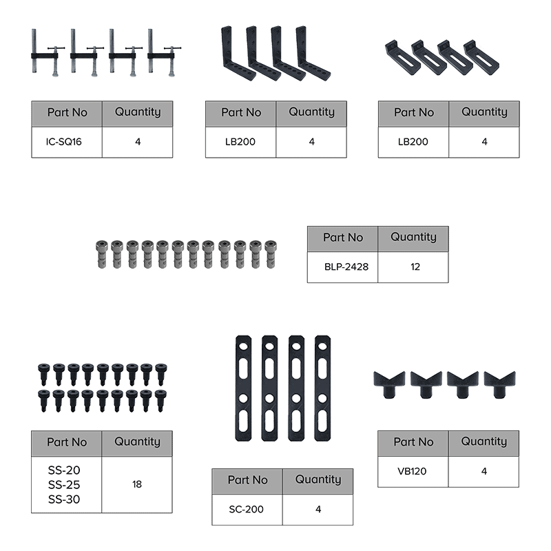 Best Fixture Clamp Set 1 | Cyclotron fixture table