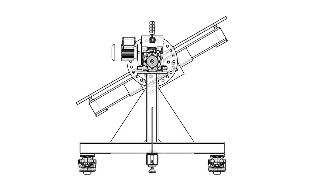 Rotary welding table side view-Motorised