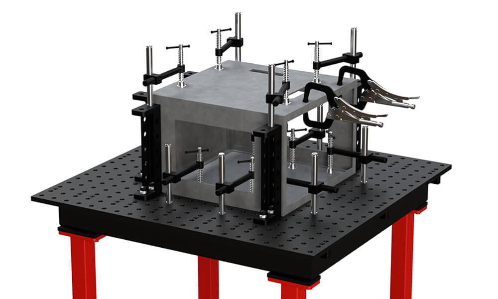 sheet metal box welding fixture table example