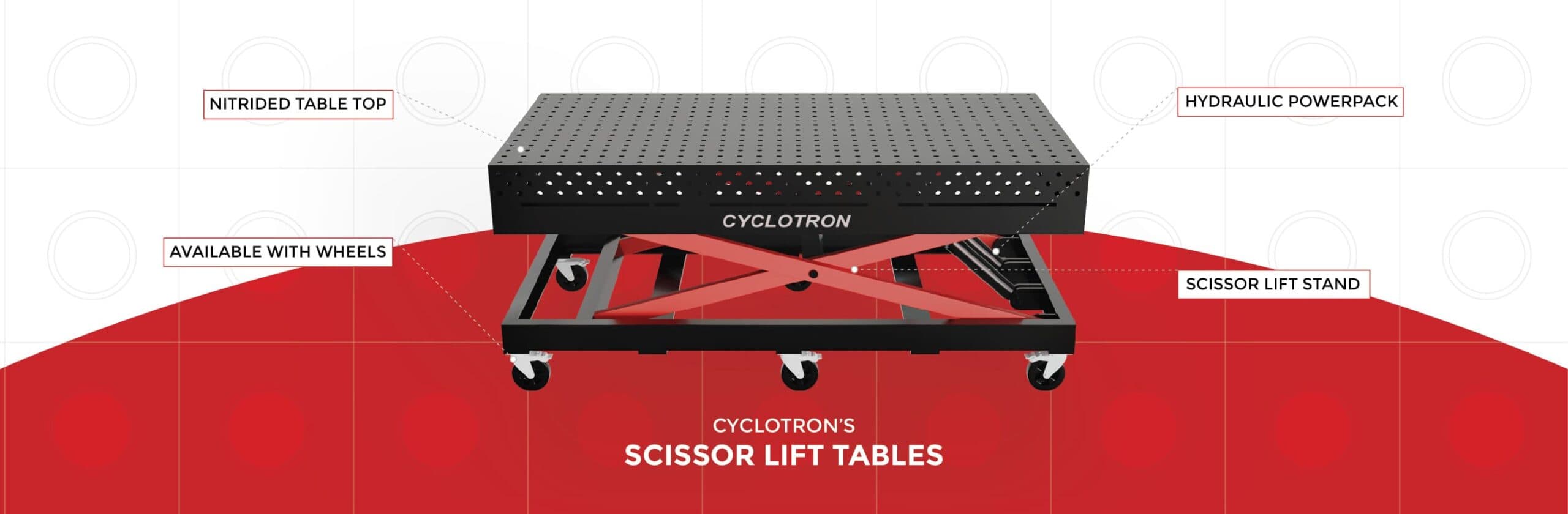 Cyclotron scissor lift welding table 1