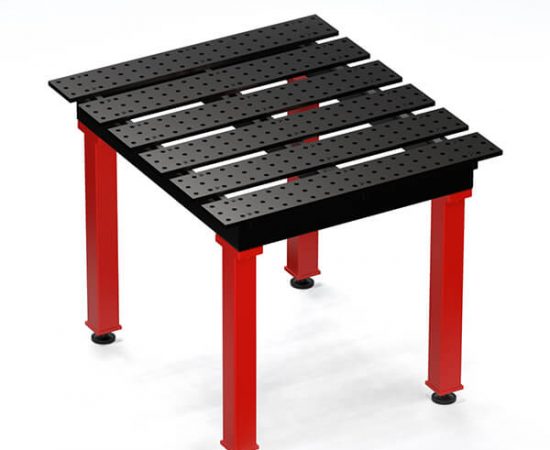 2d slotted welding table