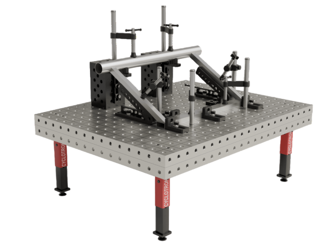 Cast iron welding table