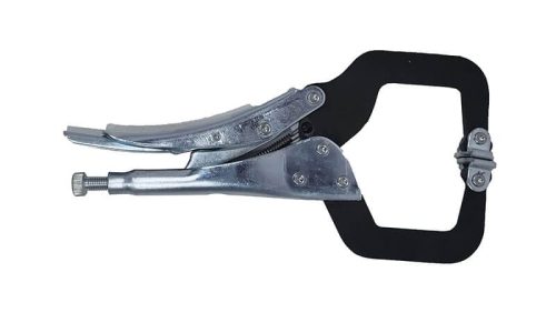 Double jaw plier for clamping on cyclotron fixture tables
