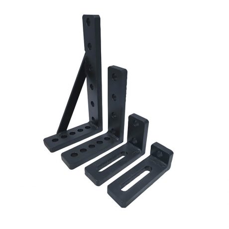 L Brackets for clamping on cyclotron fixture tables