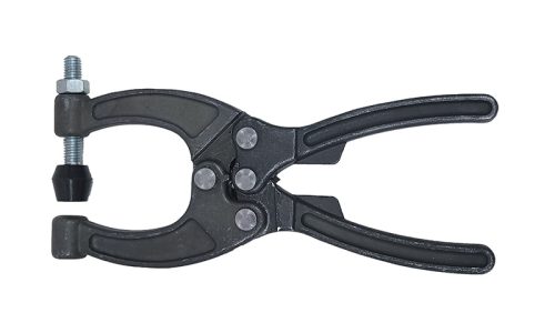 Plier for clamping on cyclotron fixture tables
